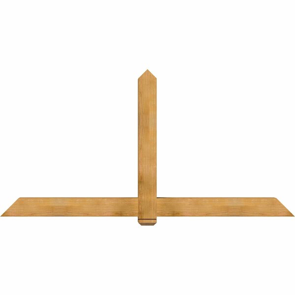 Ekena Millwork Eugene Rough Sawn Timber Gable Bracket, Western Red Cedar, 96"W x 48"H x 6"D x 6"F, 12/12 Pitch GBW096X48X0606EUG00RWR - main